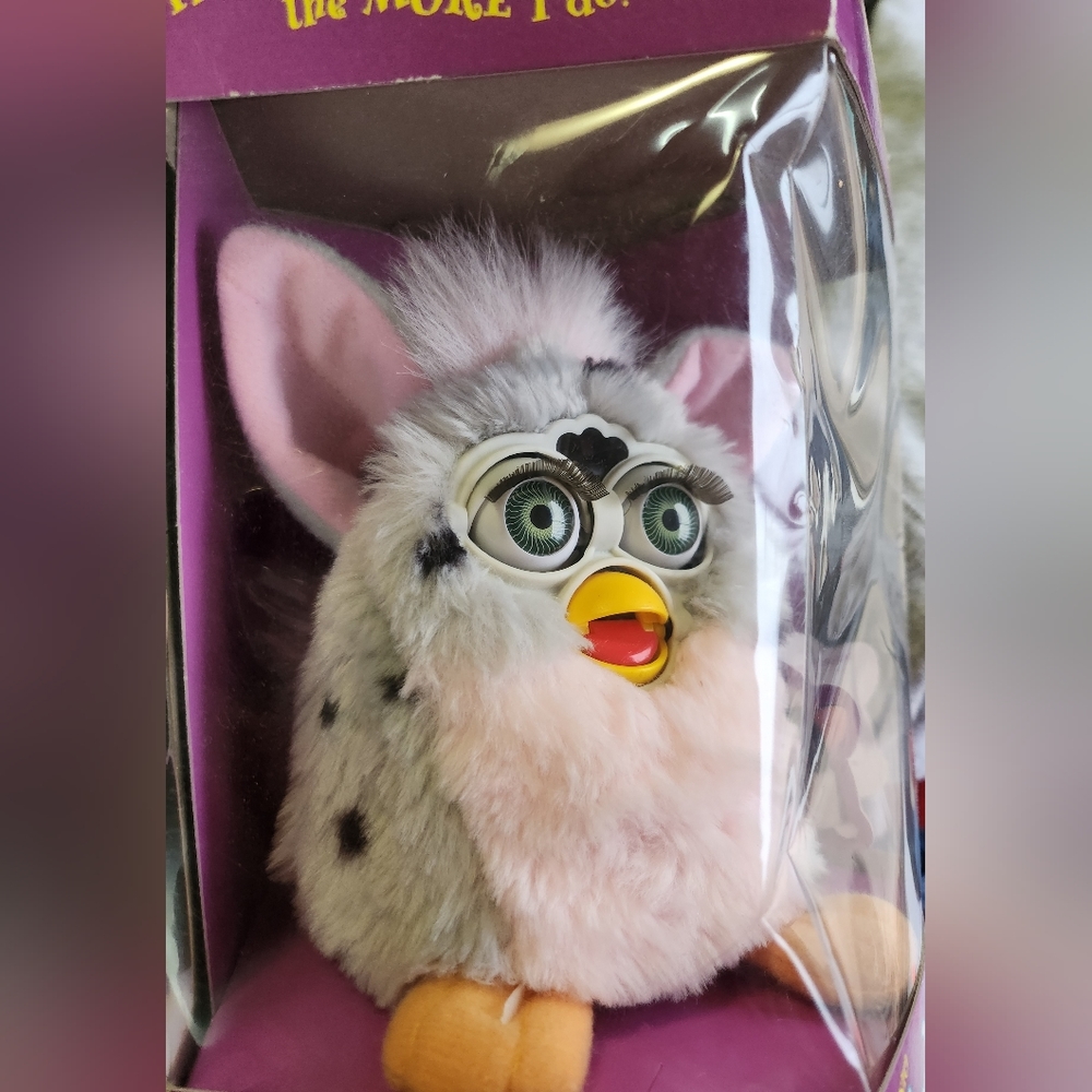 Grey,  Pink Bellied 1998 Edition Furby